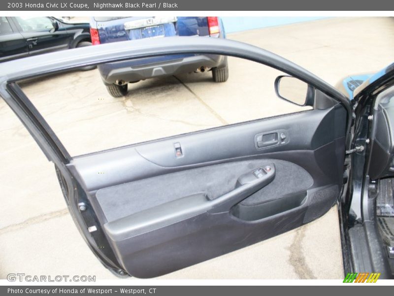 Nighthawk Black Pearl / Black 2003 Honda Civic LX Coupe
