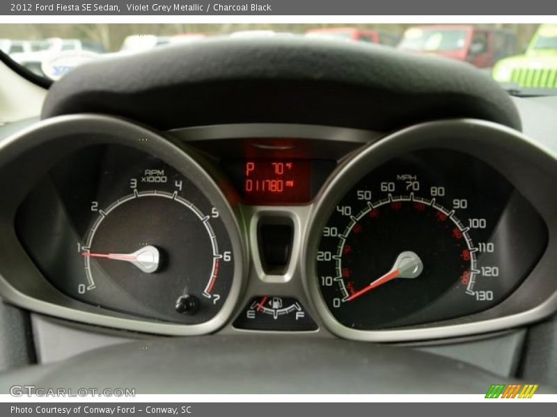 Violet Grey Metallic / Charcoal Black 2012 Ford Fiesta SE Sedan