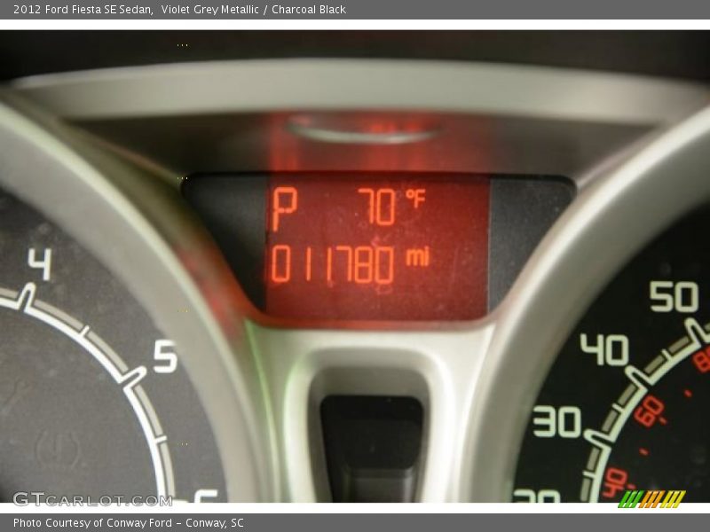 Violet Grey Metallic / Charcoal Black 2012 Ford Fiesta SE Sedan