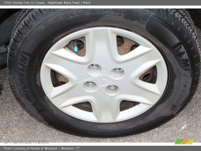 Nighthawk Black Pearl / Black 2003 Honda Civic LX Coupe