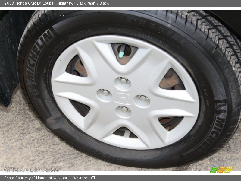 Nighthawk Black Pearl / Black 2003 Honda Civic LX Coupe