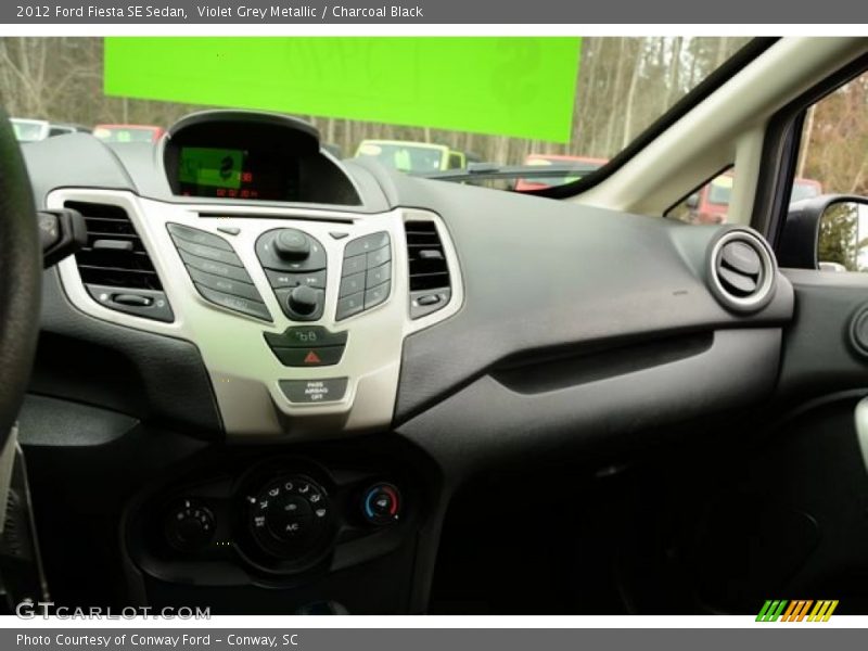Violet Grey Metallic / Charcoal Black 2012 Ford Fiesta SE Sedan