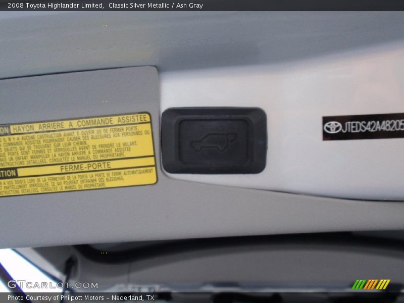 Classic Silver Metallic / Ash Gray 2008 Toyota Highlander Limited