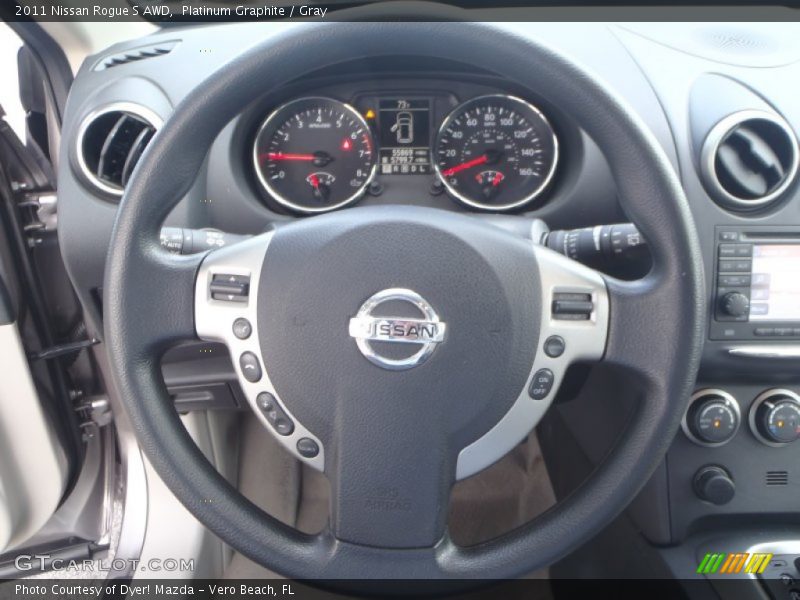 Platinum Graphite / Gray 2011 Nissan Rogue S AWD