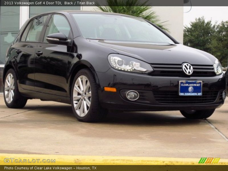 Black / Titan Black 2013 Volkswagen Golf 4 Door TDI