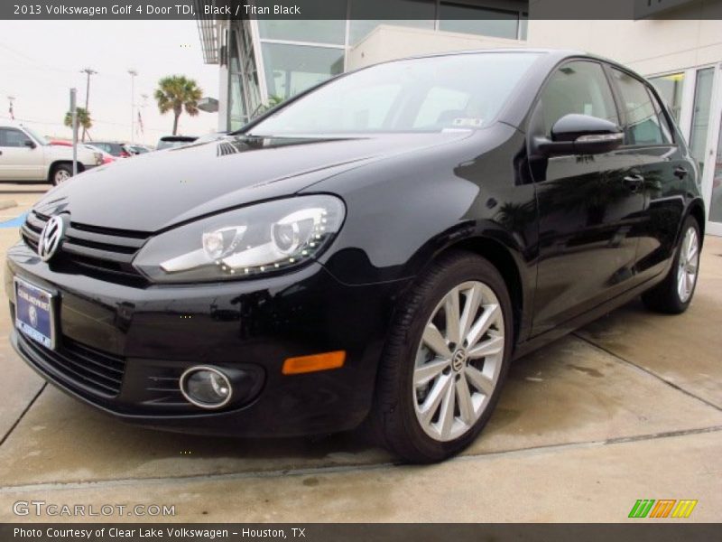 Black / Titan Black 2013 Volkswagen Golf 4 Door TDI