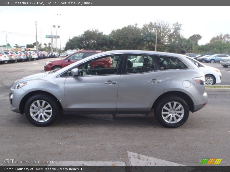 Liquid Silver Metallic / Black 2012 Mazda CX-7 i SV