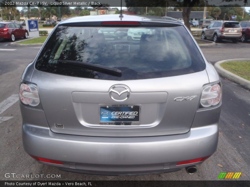 Liquid Silver Metallic / Black 2012 Mazda CX-7 i SV