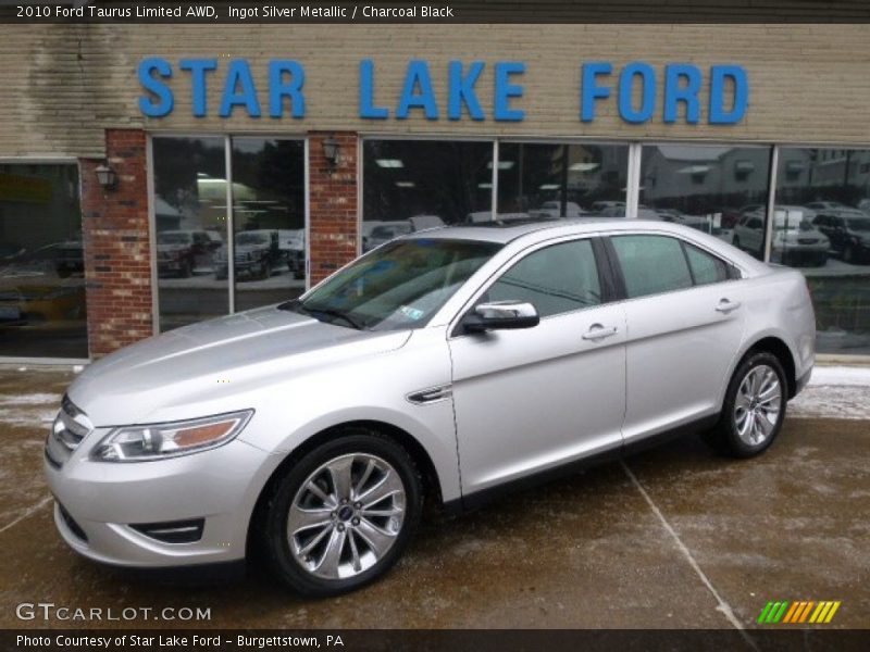 Ingot Silver Metallic / Charcoal Black 2010 Ford Taurus Limited AWD