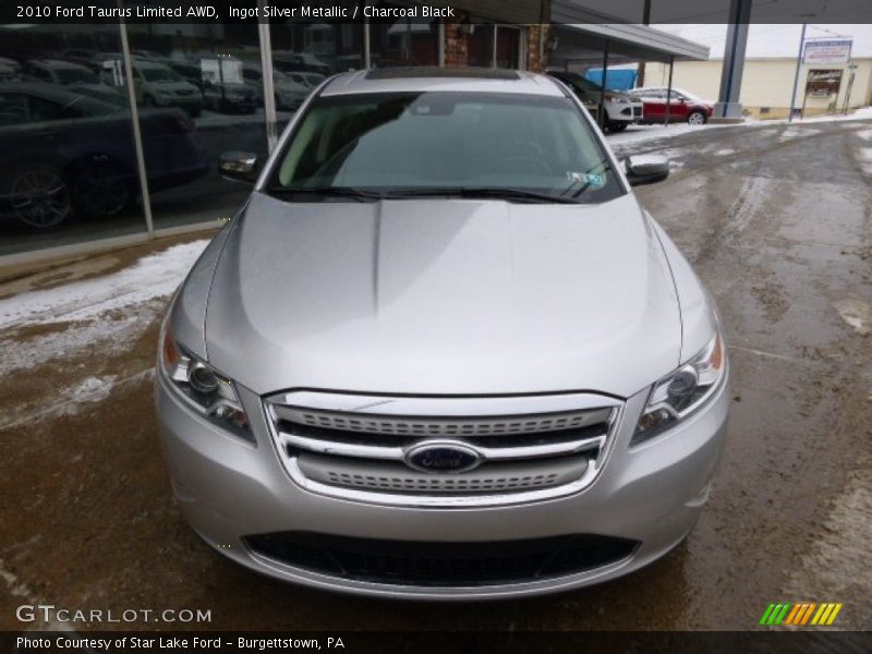 Ingot Silver Metallic / Charcoal Black 2010 Ford Taurus Limited AWD