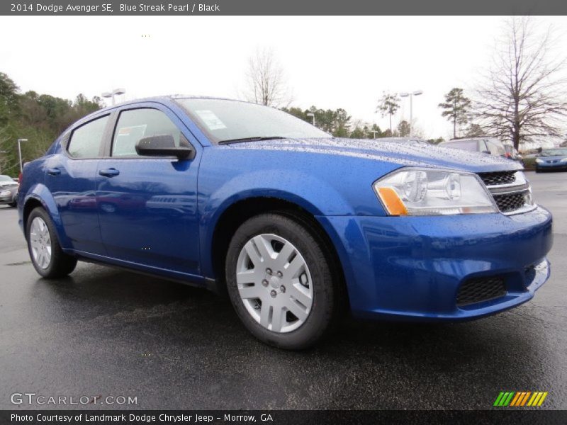 Blue Streak Pearl / Black 2014 Dodge Avenger SE