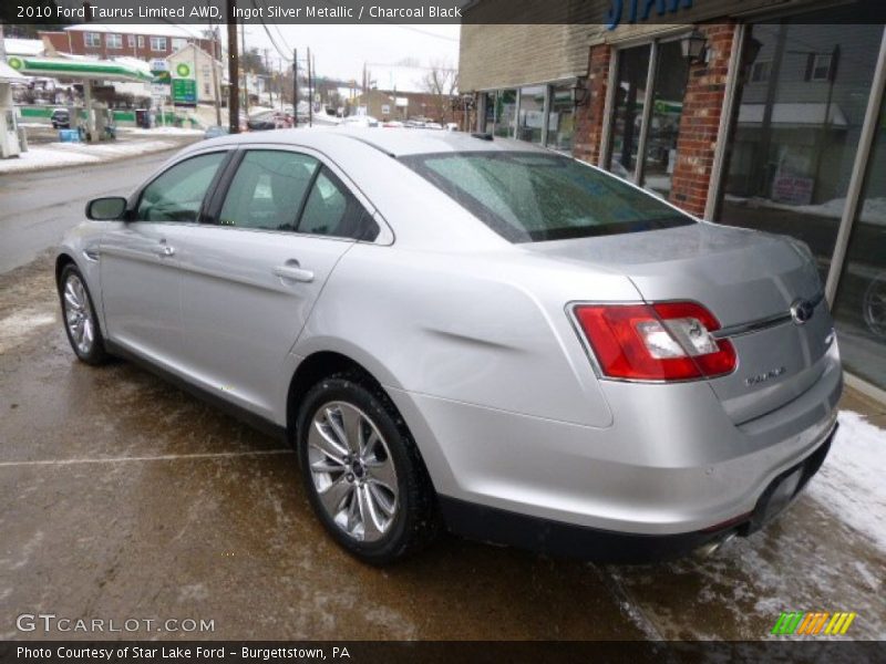 Ingot Silver Metallic / Charcoal Black 2010 Ford Taurus Limited AWD