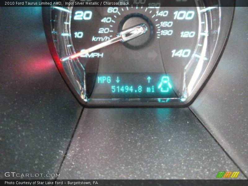 Ingot Silver Metallic / Charcoal Black 2010 Ford Taurus Limited AWD