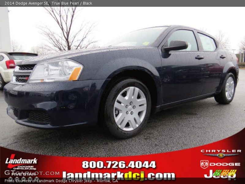 True Blue Pearl / Black 2014 Dodge Avenger SE