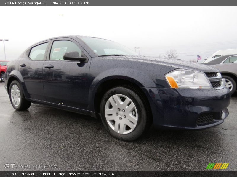 True Blue Pearl / Black 2014 Dodge Avenger SE