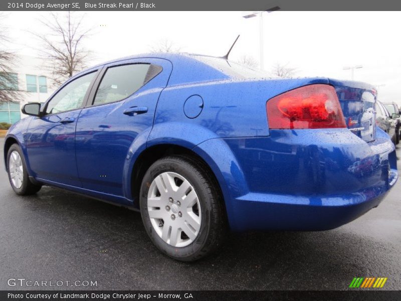 Blue Streak Pearl / Black 2014 Dodge Avenger SE