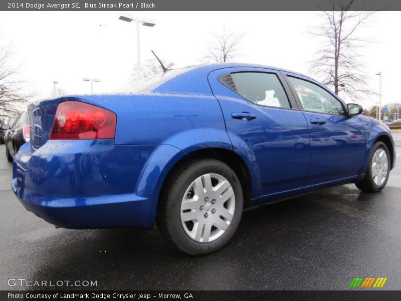 Blue Streak Pearl / Black 2014 Dodge Avenger SE