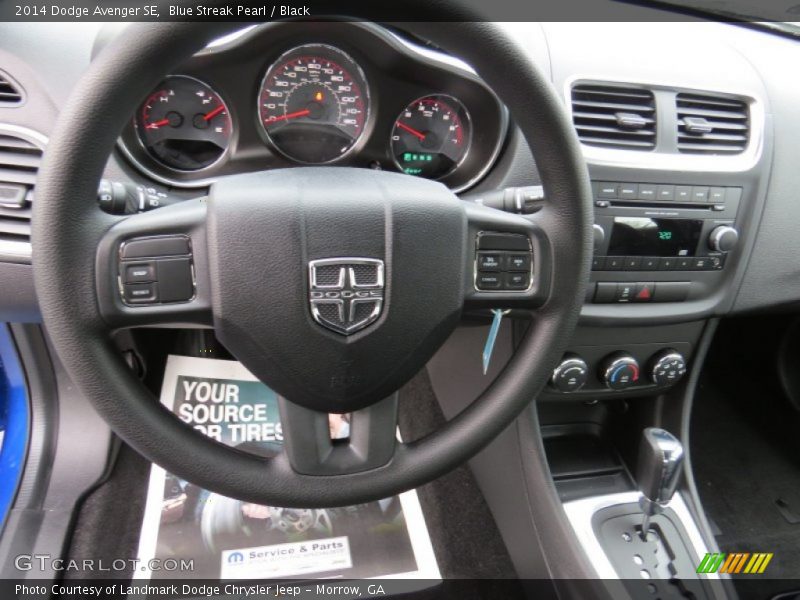 Blue Streak Pearl / Black 2014 Dodge Avenger SE