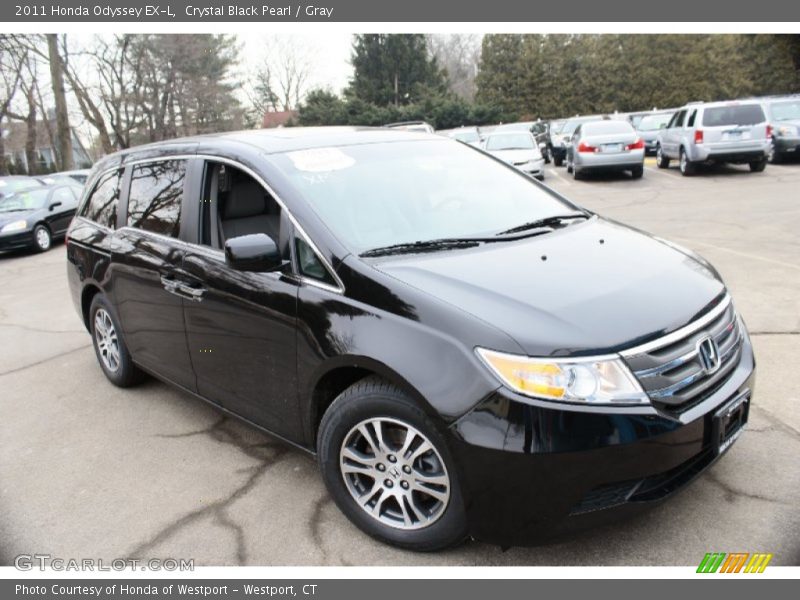 Crystal Black Pearl / Gray 2011 Honda Odyssey EX-L