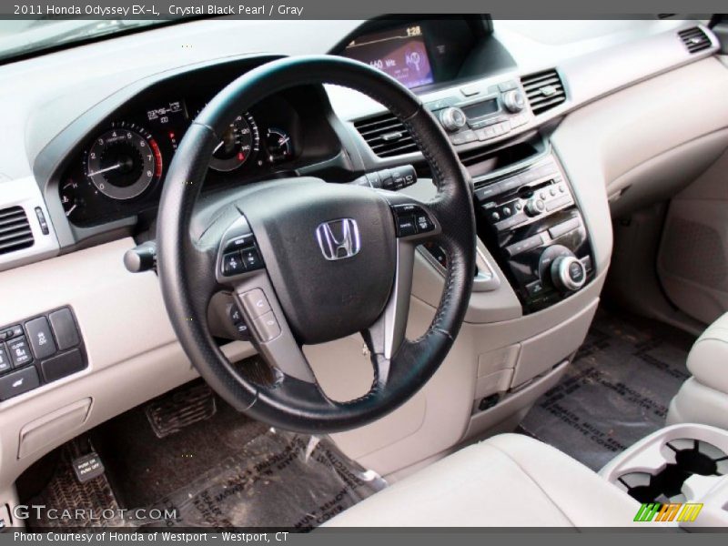Crystal Black Pearl / Gray 2011 Honda Odyssey EX-L