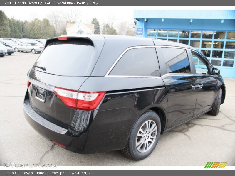 Crystal Black Pearl / Gray 2011 Honda Odyssey EX-L