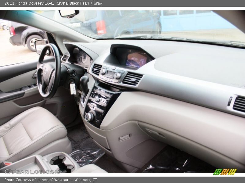 Crystal Black Pearl / Gray 2011 Honda Odyssey EX-L