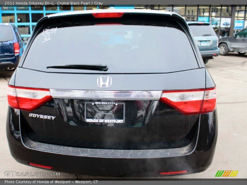 Crystal Black Pearl / Gray 2011 Honda Odyssey EX-L