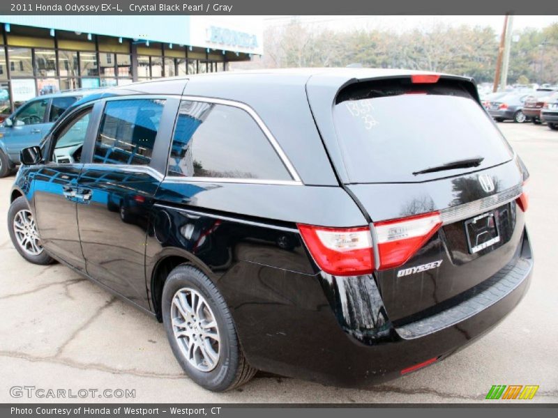 Crystal Black Pearl / Gray 2011 Honda Odyssey EX-L