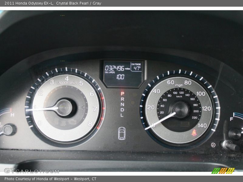 Crystal Black Pearl / Gray 2011 Honda Odyssey EX-L