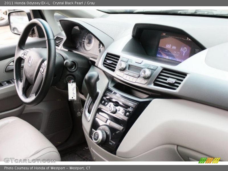 Crystal Black Pearl / Gray 2011 Honda Odyssey EX-L