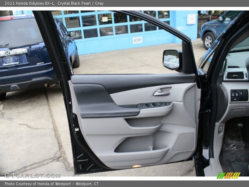 Crystal Black Pearl / Gray 2011 Honda Odyssey EX-L