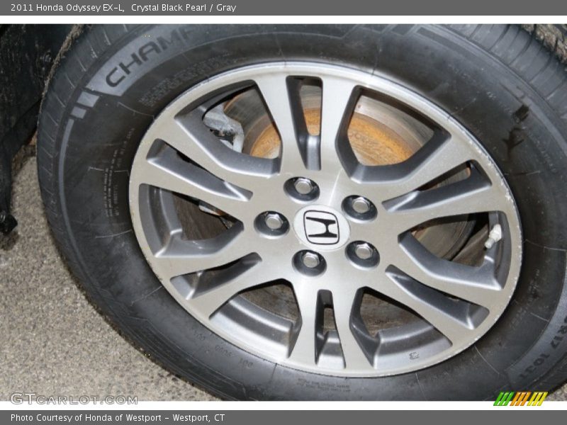 Crystal Black Pearl / Gray 2011 Honda Odyssey EX-L