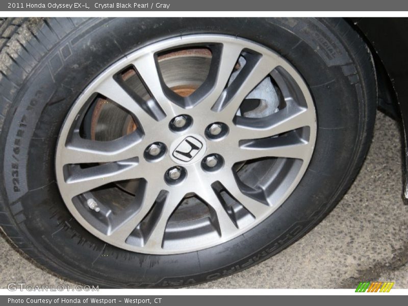 Crystal Black Pearl / Gray 2011 Honda Odyssey EX-L