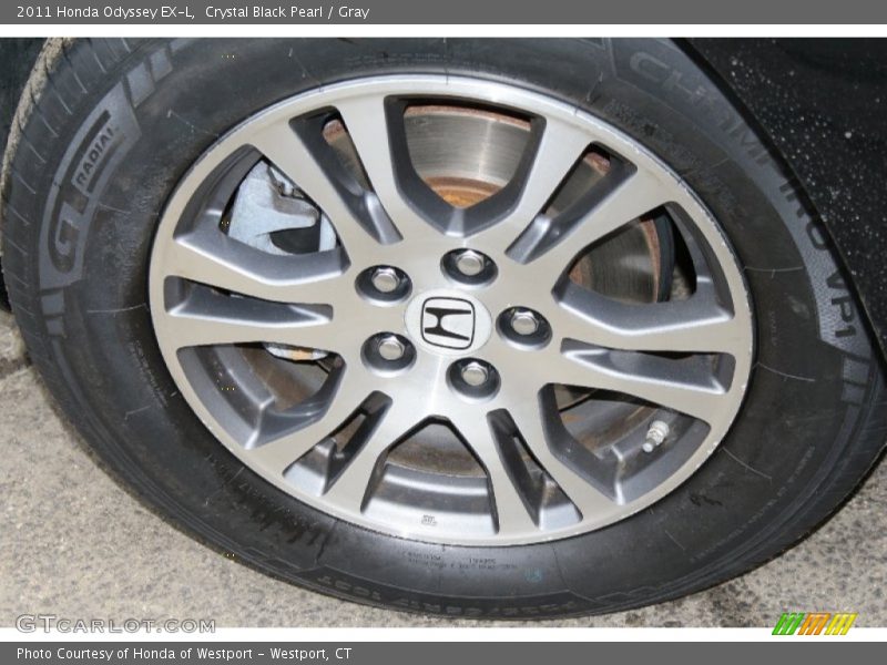 Crystal Black Pearl / Gray 2011 Honda Odyssey EX-L