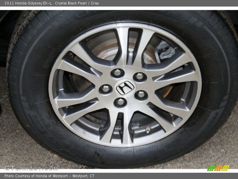 Crystal Black Pearl / Gray 2011 Honda Odyssey EX-L