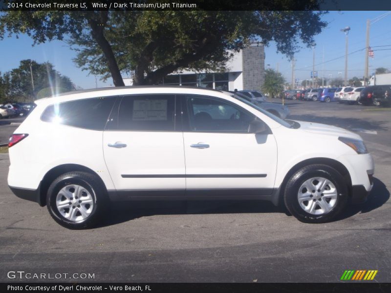White / Dark Titanium/Light Titanium 2014 Chevrolet Traverse LS