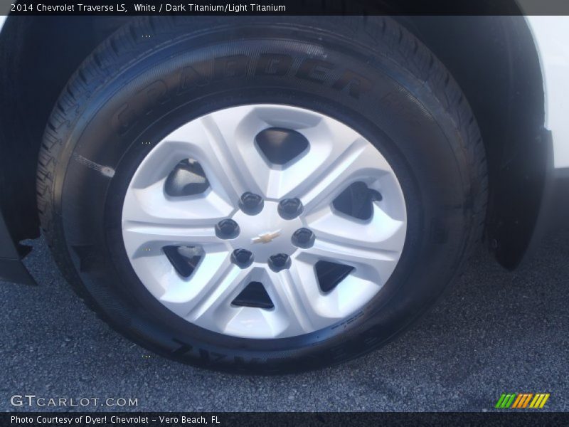 White / Dark Titanium/Light Titanium 2014 Chevrolet Traverse LS