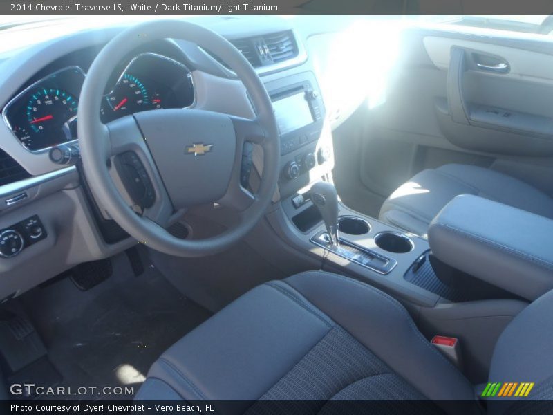 White / Dark Titanium/Light Titanium 2014 Chevrolet Traverse LS
