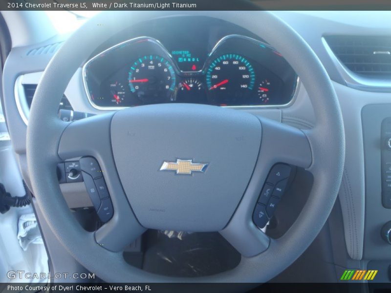 White / Dark Titanium/Light Titanium 2014 Chevrolet Traverse LS
