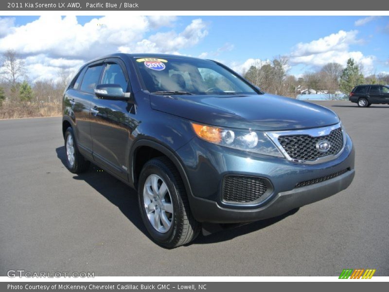 Pacific Blue / Black 2011 Kia Sorento LX AWD