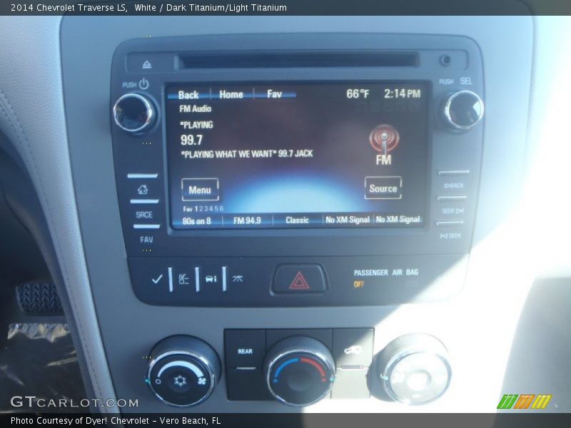White / Dark Titanium/Light Titanium 2014 Chevrolet Traverse LS
