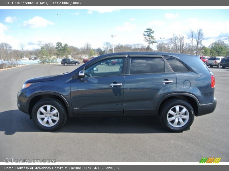 Pacific Blue / Black 2011 Kia Sorento LX AWD