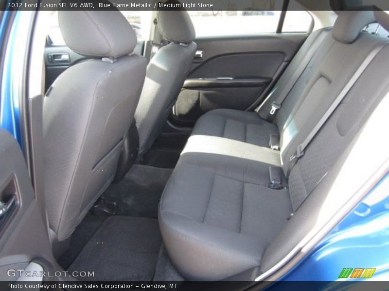 Blue Flame Metallic / Medium Light Stone 2012 Ford Fusion SEL V6 AWD