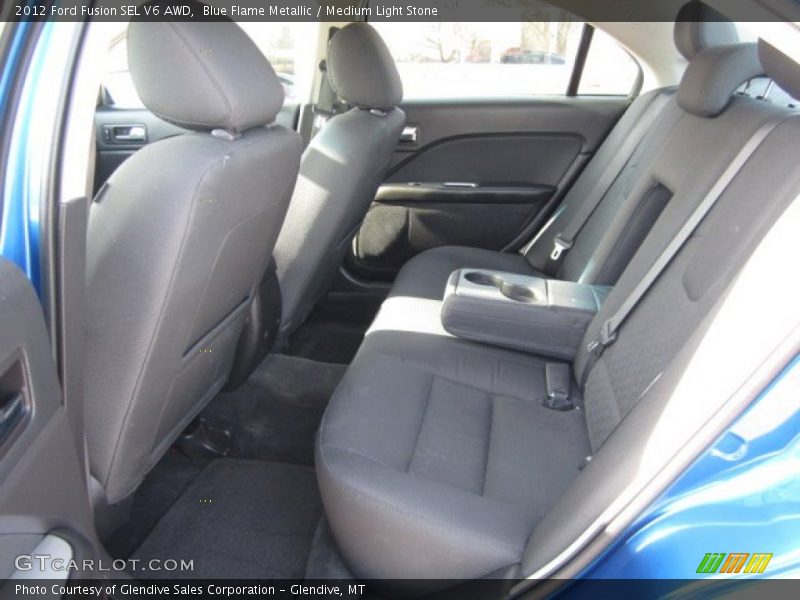 Blue Flame Metallic / Medium Light Stone 2012 Ford Fusion SEL V6 AWD