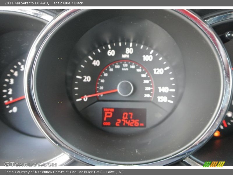 Pacific Blue / Black 2011 Kia Sorento LX AWD