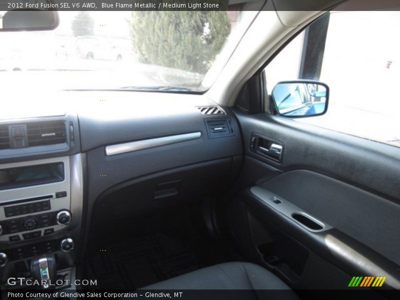 Blue Flame Metallic / Medium Light Stone 2012 Ford Fusion SEL V6 AWD