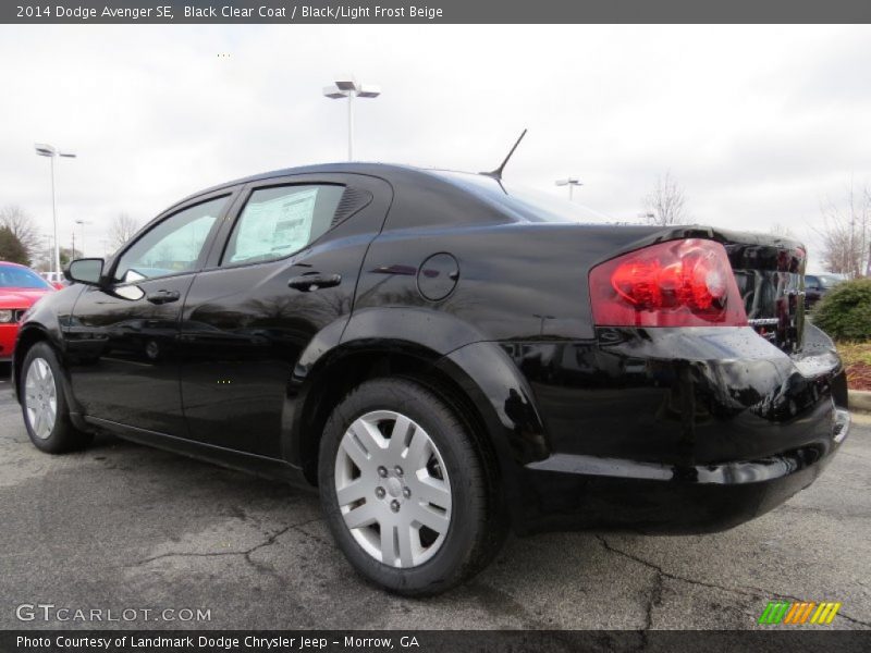 Black Clear Coat / Black/Light Frost Beige 2014 Dodge Avenger SE