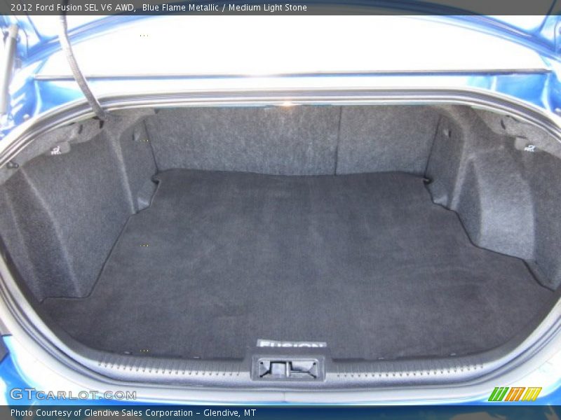 Blue Flame Metallic / Medium Light Stone 2012 Ford Fusion SEL V6 AWD