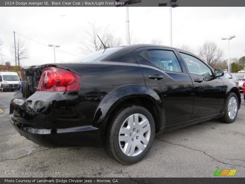 Black Clear Coat / Black/Light Frost Beige 2014 Dodge Avenger SE