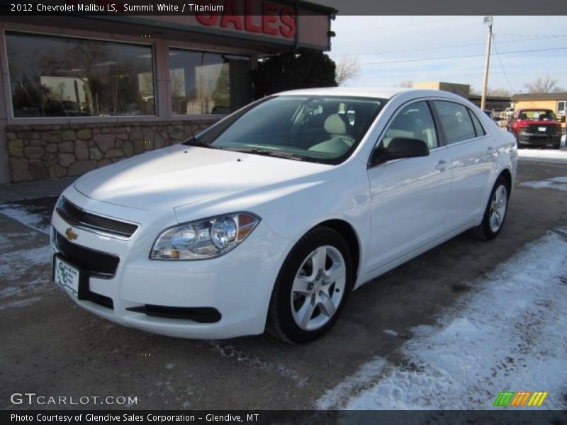 Summit White / Titanium 2012 Chevrolet Malibu LS
